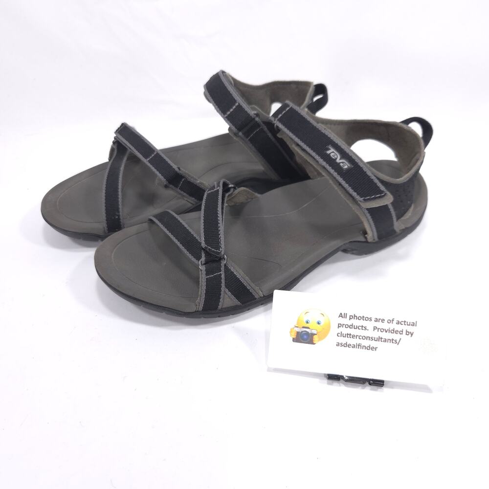 Teva Verrq Adjustable Outdoor Sport Sandal Womens Size 7 1006263 Black Gray
